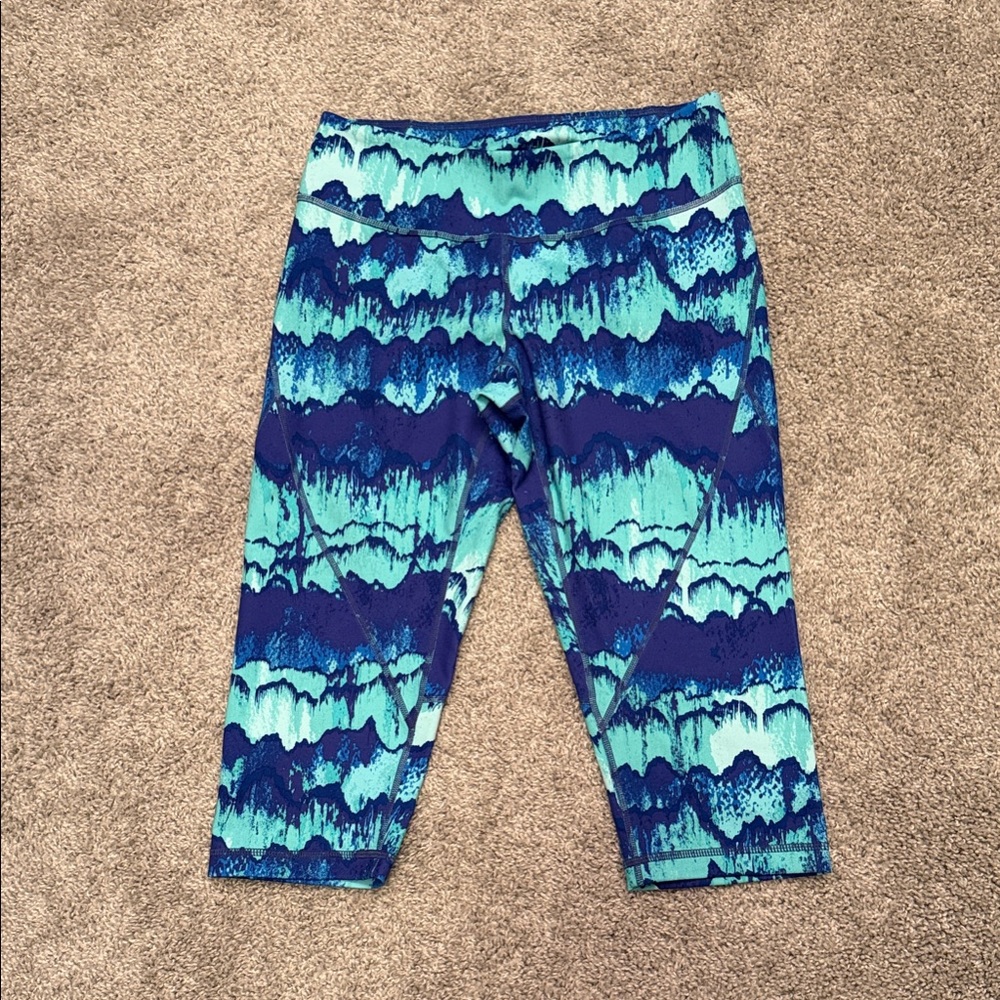 Zella Women’s Leggings with Blue and Green Waves